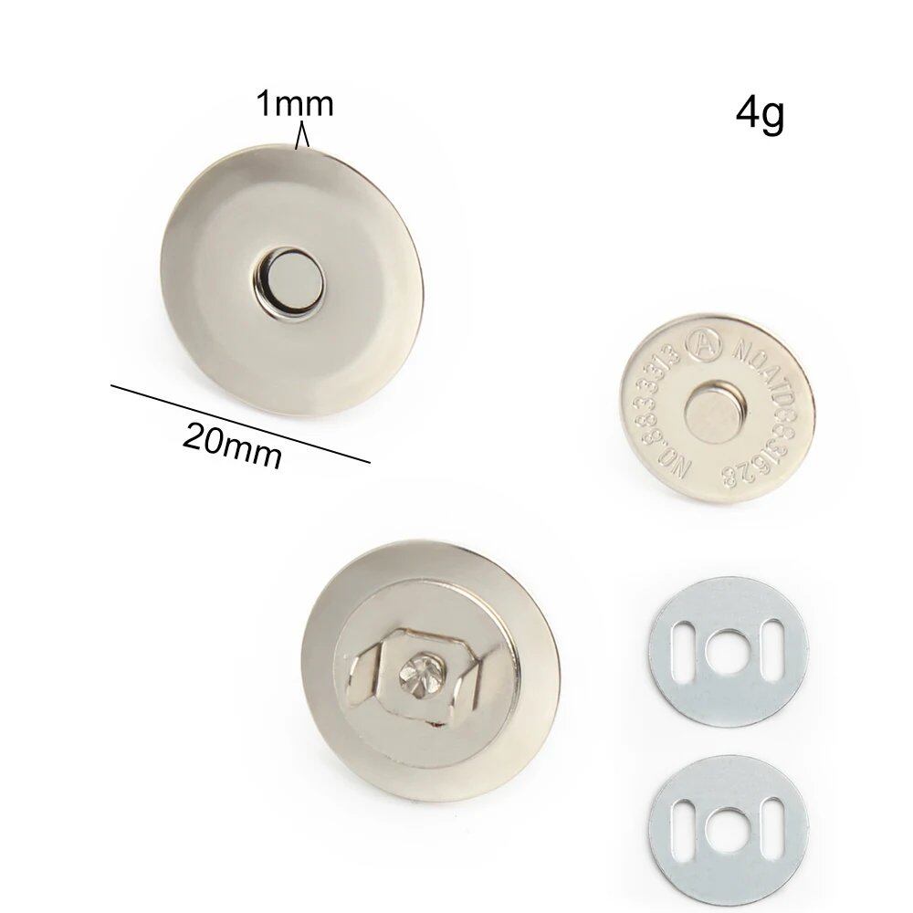 14-18-20mm 強力薄型金属丸型マグネットボタン DIY ポーチ コート ハンドバッグ スナップ留め金具 隠しボタン アクセサリー サイズ: 並行輸入品