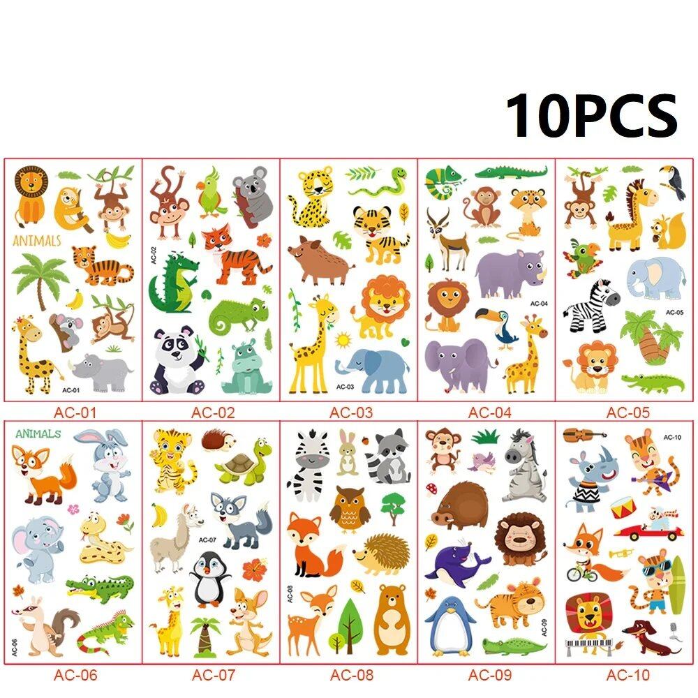 10-Pack Waterproof Temporary Tattoo Stickers for Kids and Soccer Fans, Fake Tattoos for Adults and Kids, Arm Covers, Color: Parallel Import