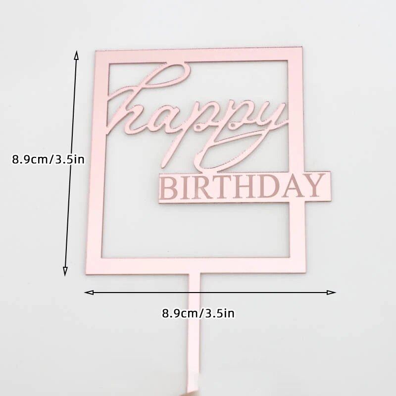 Set of 1, 3, or 5 Acrylic Birthday Queen Gold Cake Topper for Happy Birthday Party Side Cake Decorations. Size: Parallel Import.