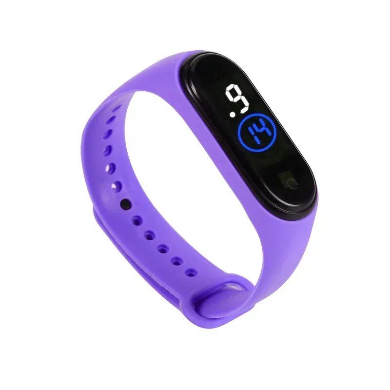 Kids' Fashion Sports Watch, Waterproof LED Digital Wristwatch with Ultra-Lightweight Silicone Slap, Unisex, for Kids and Teens, Parallel Import