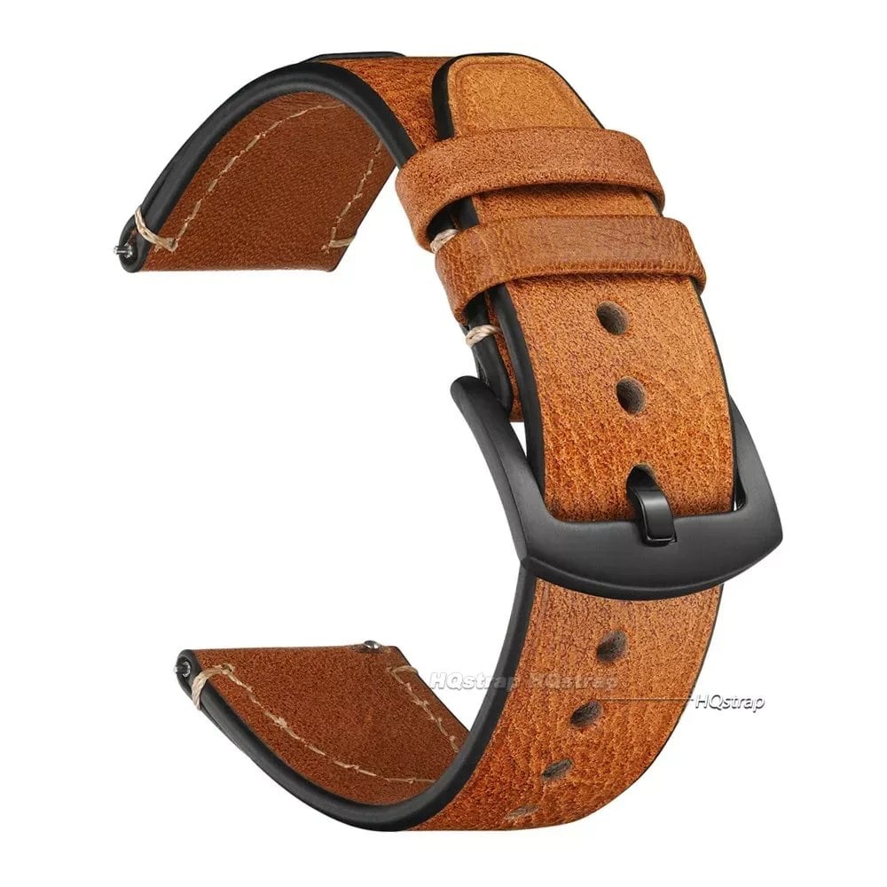 Quick Release Vintage Leather Watch Strap for Rolex, 18mm, 20mm, 22mm, Men's and Women's, Band Color: mm, Parallel Import
