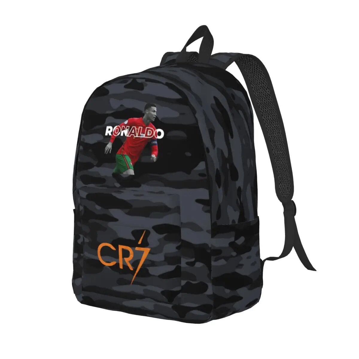 Soccer Legend CR7 Cristiano Ronaldo Backpack for Men and Women, Fashionable, High School Student, Work, Daypack, Laptop Compatible, Shoulder Bag, Sports, Size: Parallel Import