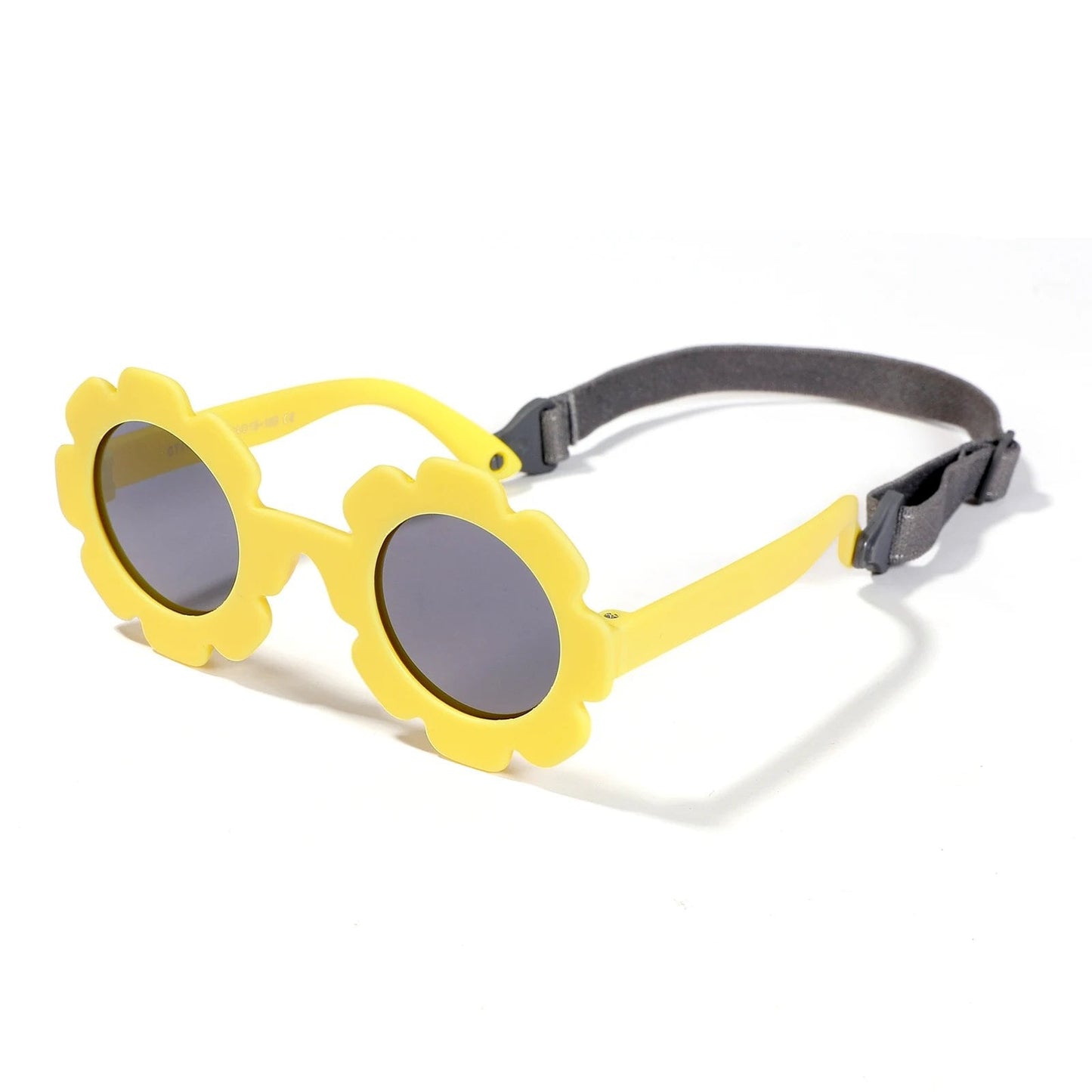 Baby Polarized Sunglasses for Newborns and Infants (0-24 Months) with a Round Sunflower Design and Flexible Adjustable Straps. Frame Color: 0-24 Months; Lens Color: Parallel Import.