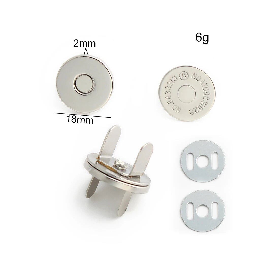 14-18-20mm 強力薄型金属丸型マグネットボタン DIY ポーチ コート ハンドバッグ スナップ留め金具 隠しボタン アクセサリー サイズ: 並行輸入品