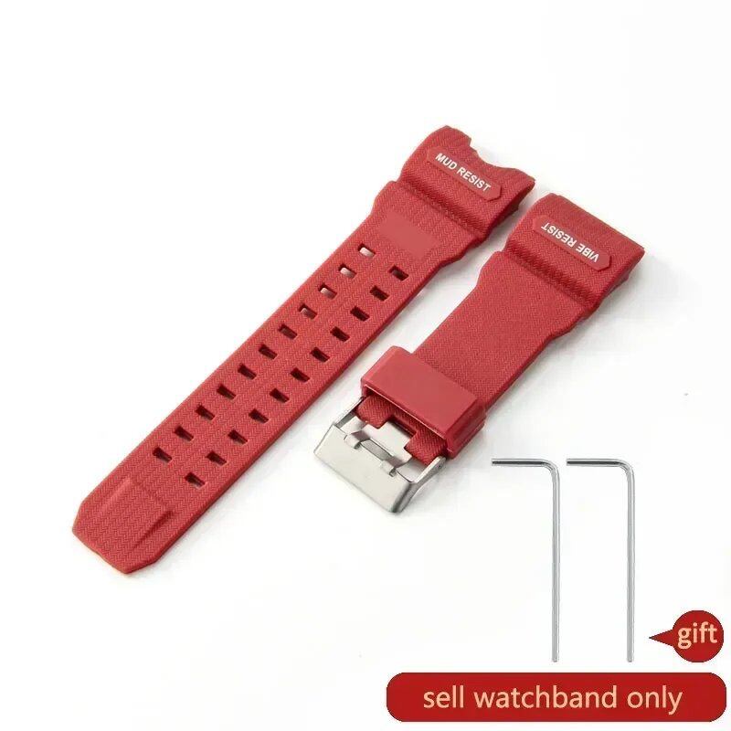 Premium, lightweight, breathable, skin-friendly silicone watch band for Casio G-SHOCK Mudmaster GWG-1000-1A/A3/1A1 GB/GG. Band Color: Parallel Import.