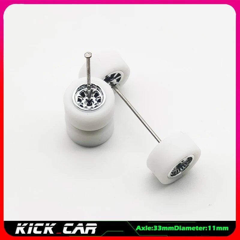 1/64 scale model car wheels with rubber tires, set of 4, ABS plastic, basic conversion parts for Hot Wheels, Tomica, and Mini GT. Color: WTS. Ships from: Parallel import.