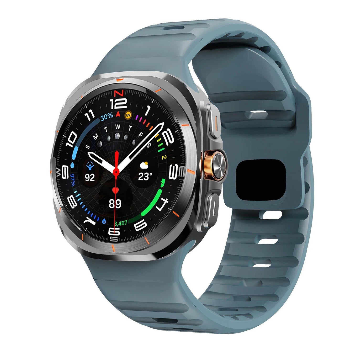 47mm Sport Silicone Strap Replacement for Samsung Galaxy Watch 7 Ultra. Band Color: ; Band Width: Compatible with Galaxy Watch 7 Ultra. Parallel Import.