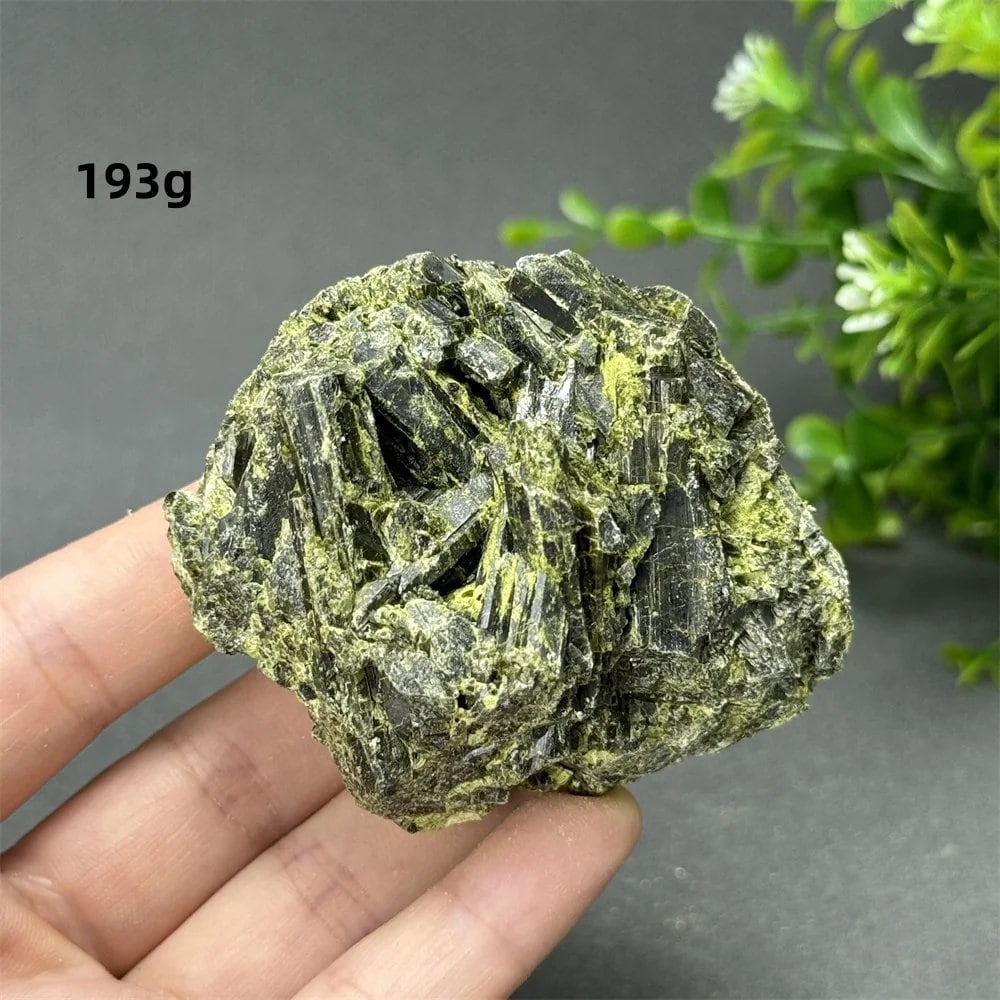 Natural Green Tourmaline Rough Stone Specimen Collection for Aura Healing, Meditation, and Energy Chakra Use. Gemstone Home Furnishing Gift. Parallel Import.