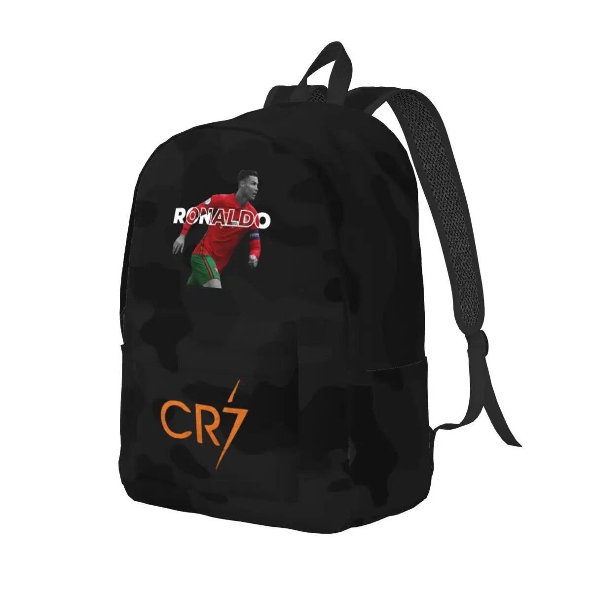 Soccer Legend CR7 Cristiano Ronaldo Backpack for Men and Women, Fashionable, High School Student, Work, Daypack, Laptop Compatible, Shoulder Bag, Sports, Size: Parallel Import