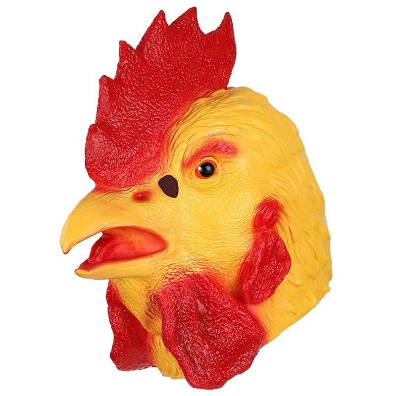 Chinese Zodiac Animal Head Masks - Chicken, Horse, Dog, Pig, Tiger, and Rabbit - Latex Costumes for Halloween Props, Color: 40387 - Parallel Import