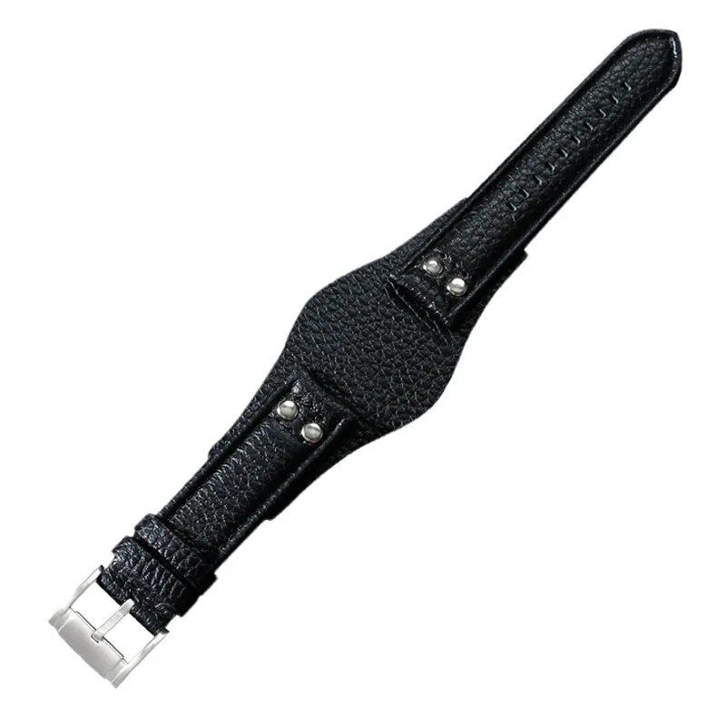 Fossil CH2564 CH2565 CH2891 CH3051対応 本革 22mm メンズ 時計バンド レザー レトロ 快適 リストバンド バンドカラー: 並行輸入品