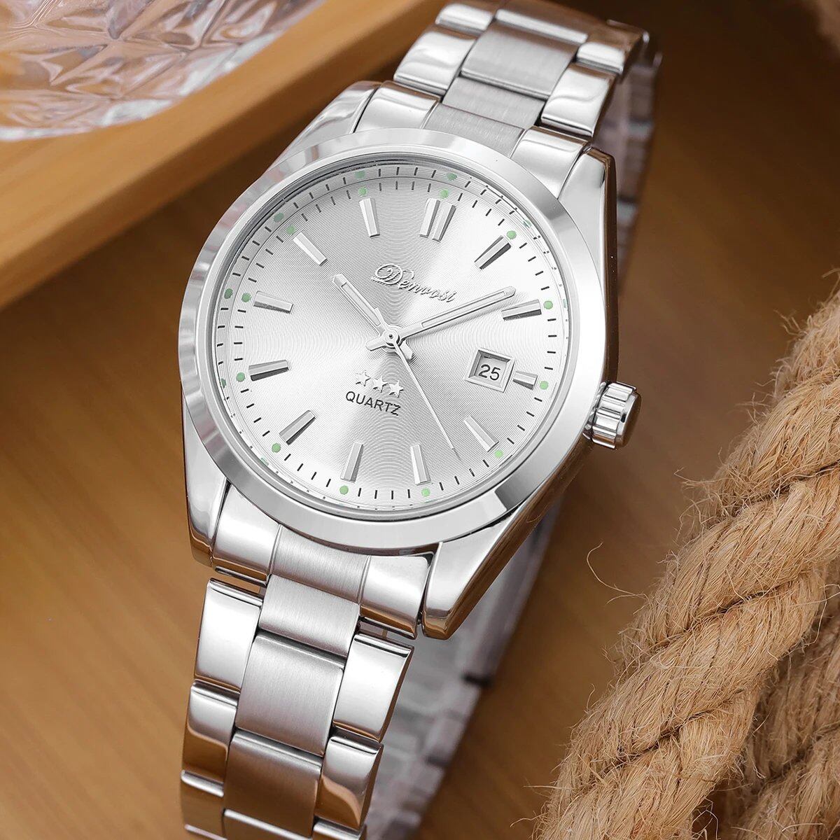 Denboshi Simple Casual Men's Waterproof Luminous Quartz Wristwatch (Parallel Import)