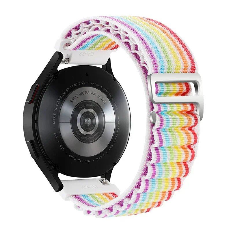 Nylon Alpine Loop Wristband for Samsung Galaxy Watch 6/4/5/Pro/Classic (45mm, 44mm, 40mm, 20mm, 22mm), Compatible with HUAWEI GT 2e/3, Band Color: Parallel Import