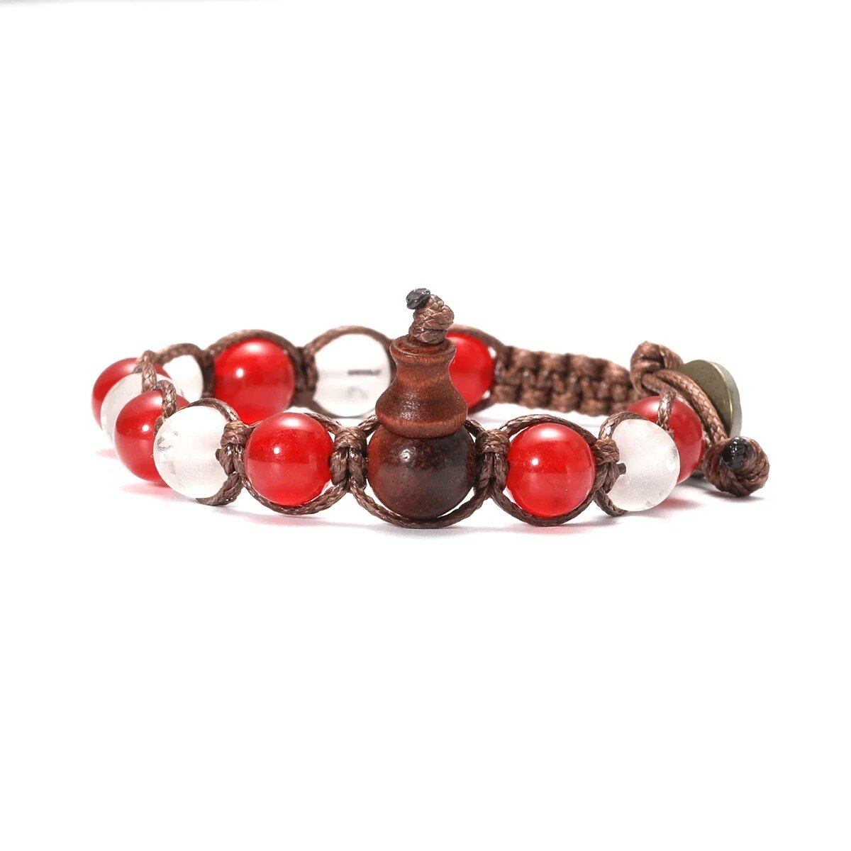 Natural Stone Prayer Bracelet, Tibetan Prayer Beads, Handmade Men's and Women's Bracelet, Yoga & Meditation Jewelry, Metal Color: Style, Parallel Import