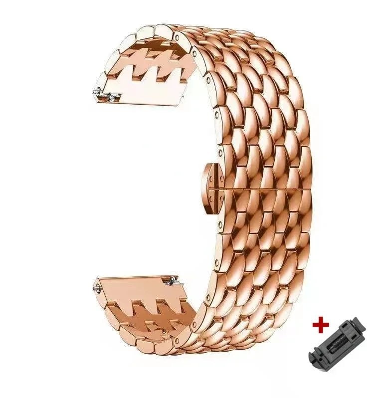 Stainless steel band for Samsung Galaxy Watch 6 (43mm, 47mm, 4, 42mm, 5, 40/44mm), 20mm, 22mm strap; Huawei Watch 4 Pro GT3 (46mm, 43mm) bracelet. Band color: mm; Ships from: Parallel import.