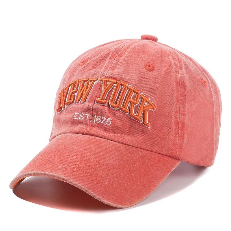 2025 New York Washed Cotton Cap for Men and Women, Snapback Cap, Baseball Cap, Sun Hat, Newsboy Cap, Dad Hat, Outdoor Cap, Parallel Import