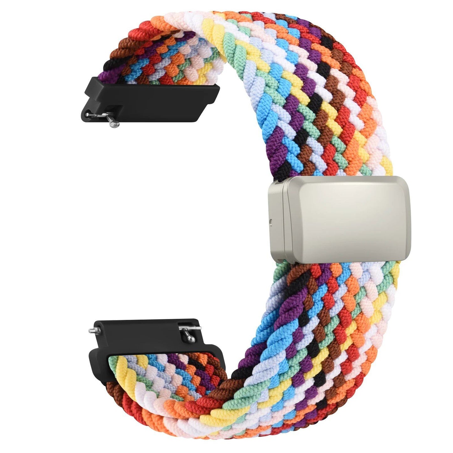 20mm/22mm Braided Strap/Bracelet for Garmin Vivoactive 4/3/Music/Venu Sq 2 Plus/Forerunner 245/645/55/158/Vivomove 3, Band Color: mm, Parallel Import