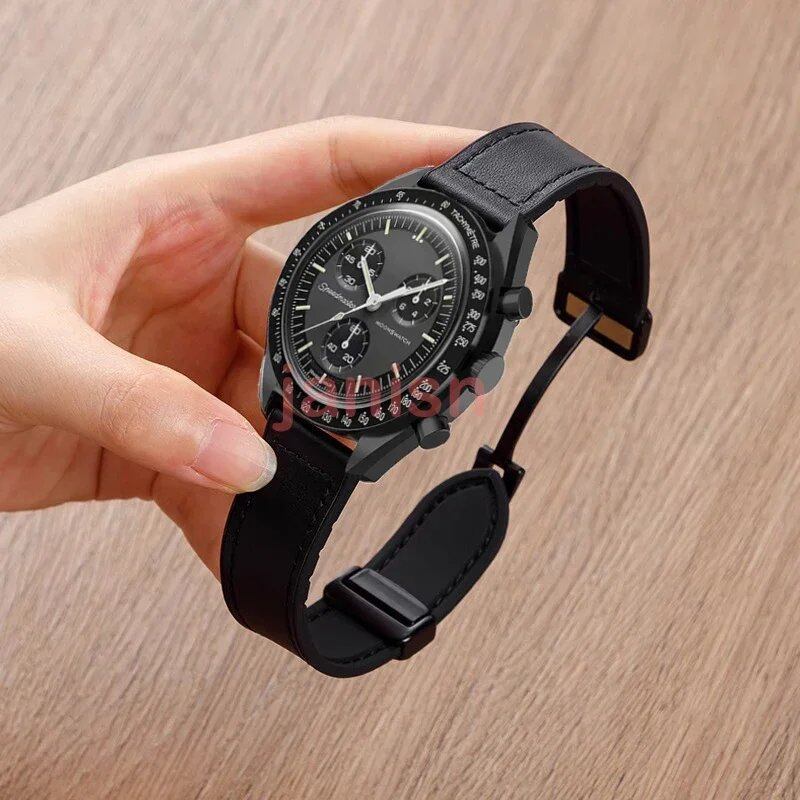Omega x Swatch Collaboration MoonSwatch Magnetic Bracelet, Vintage-Style Silicone Strap, Replacement Watch Band, Band Color: Parallel Import
