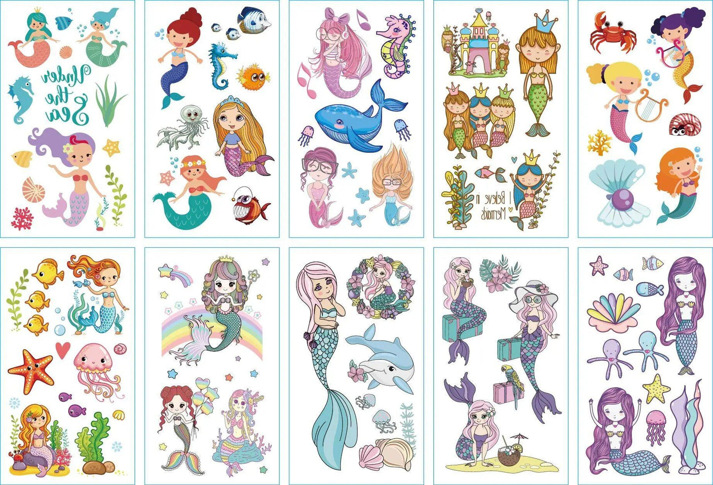 10-Pack Waterproof Temporary Tattoo Stickers for Kids and Soccer Fans, Fake Tattoos for Adults and Kids, Arm Covers, Color: Parallel Import