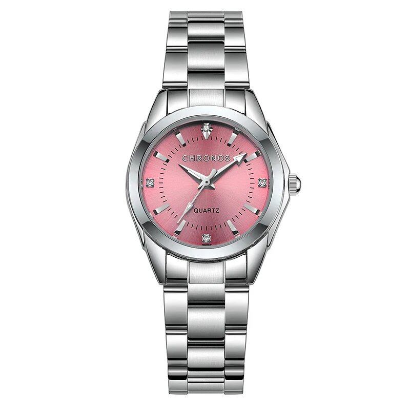Chronos Elegant Women's Watch, Luxury Fashion Brand, Quartz Movement, Stainless Steel, Gift for Her, Color: CH230, Parallel Import