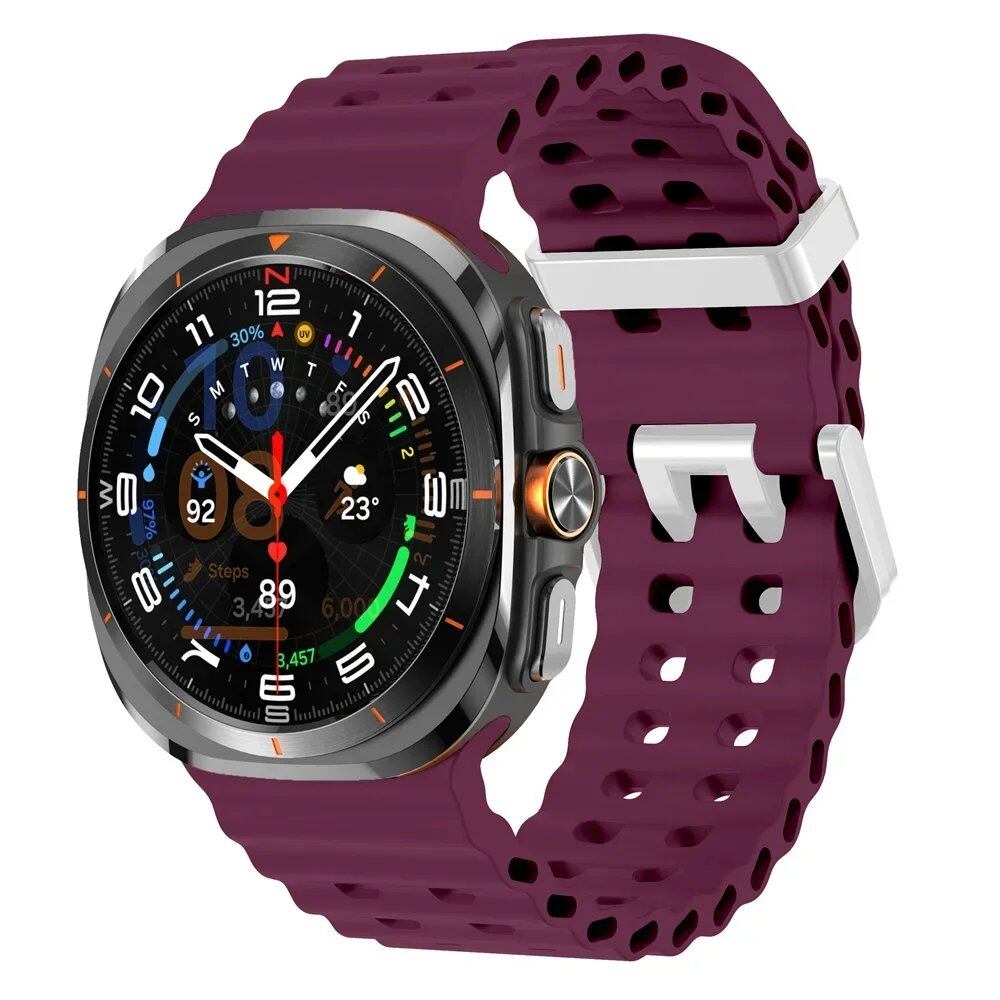 Galaxy Watch Ultra Marine Band, Silicone Sport Bracelet, Genuine Samsung Galaxy Watch 7 Ultra 47mm Strap, Band Color: ; Band Width: Galaxy Watch Ultra, Parallel Import