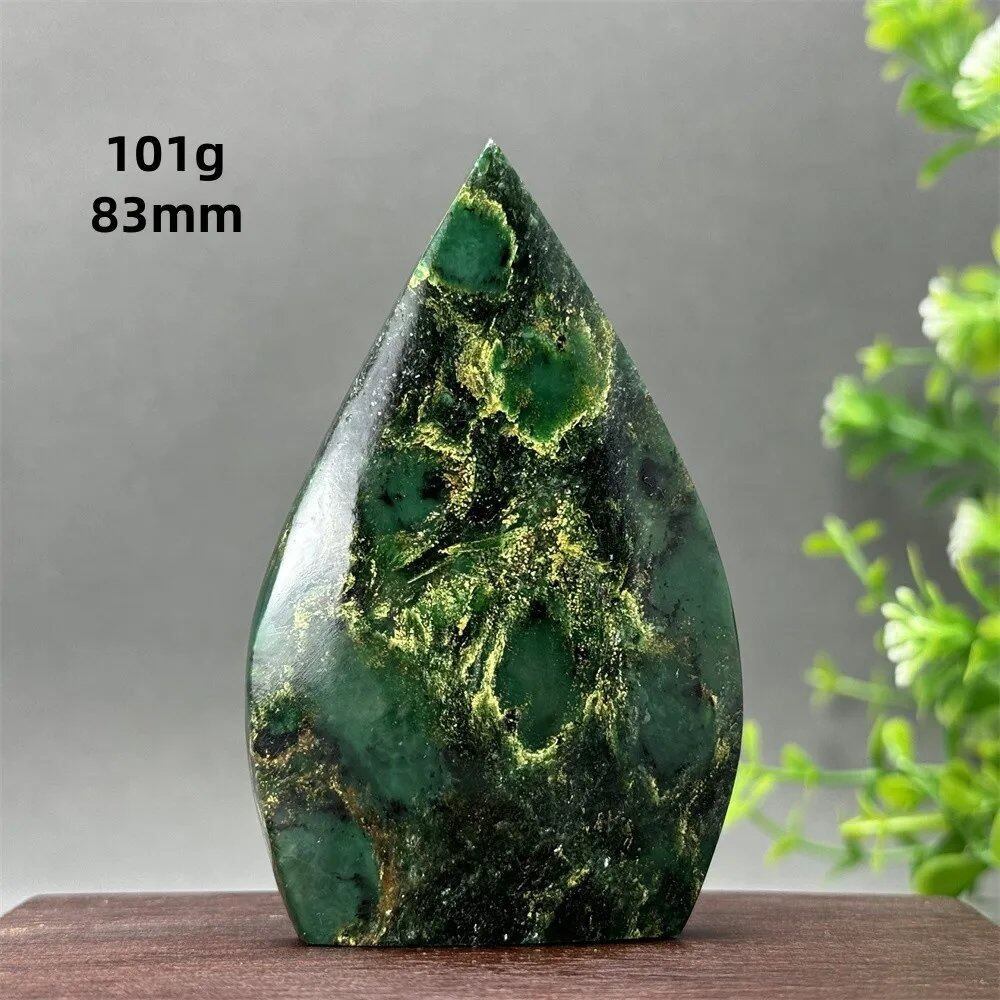 天然エメラルド フリーシェイプ トーチ研磨 工芸品 レイキヒーリング 瞑想 ウィッチクラフト サクリファイス エネルギー ホーム 風水 デコレーション カラー 並行輸入品