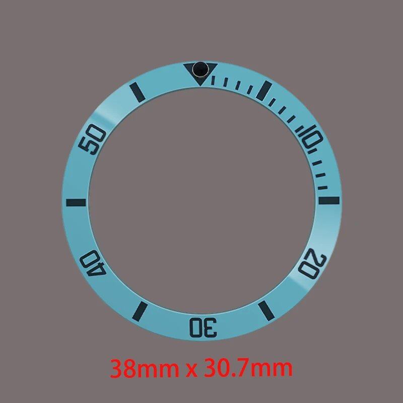 38mm×30.7mm 湾曲セラミックウォッチベゼルインサート SKX007 SKX009 SUB GMT対応 NH36 NH35 ティファニーブルー 時計リングパーツ カラー:0 並行輸入品