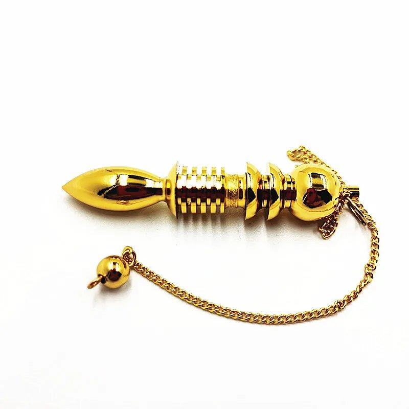 Brass Metal Dowsing Pendulum for Reiki Healing and Divination, Spiritual and Wiccan Amulet for Men, Screw Shape, Radiestesia, Parallel Import