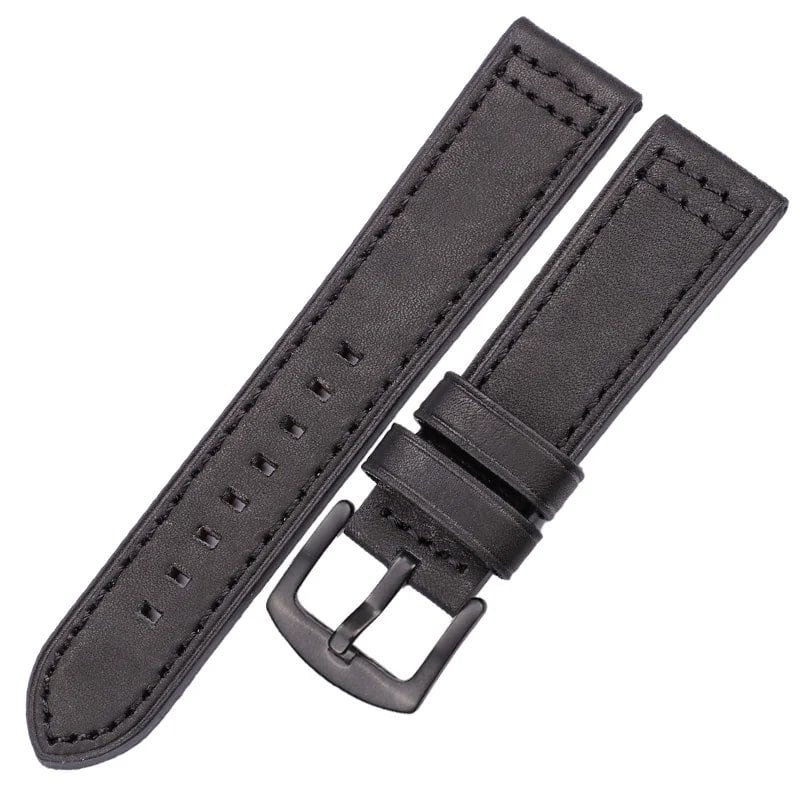 Genuine cowhide leather watch band for Samsung Gear S3 in black, blue, gray, and brown. Compatible with men and women. Band color: mm. Parallel import.
