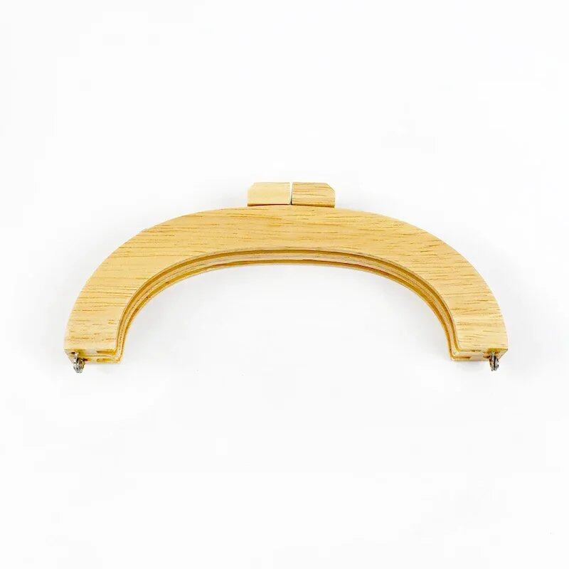 1/2 Piece Deep Peel 20/25cm Wooden Bag Handles, Purse Frames, Kiss Clasps, Handbags, Wallets, DIY Handmade Sewing Brackets, Size 2, Parallel Import