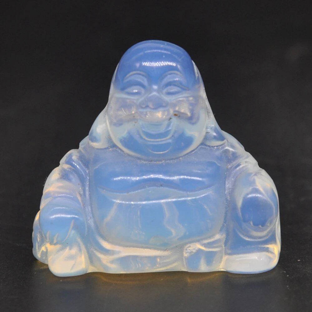 1.2-inch Buddha Statue, Natural Healing Crystal Reiki Chakra Figurine, Spiritual Stone Sculpture, Home Decor, Parallel Import