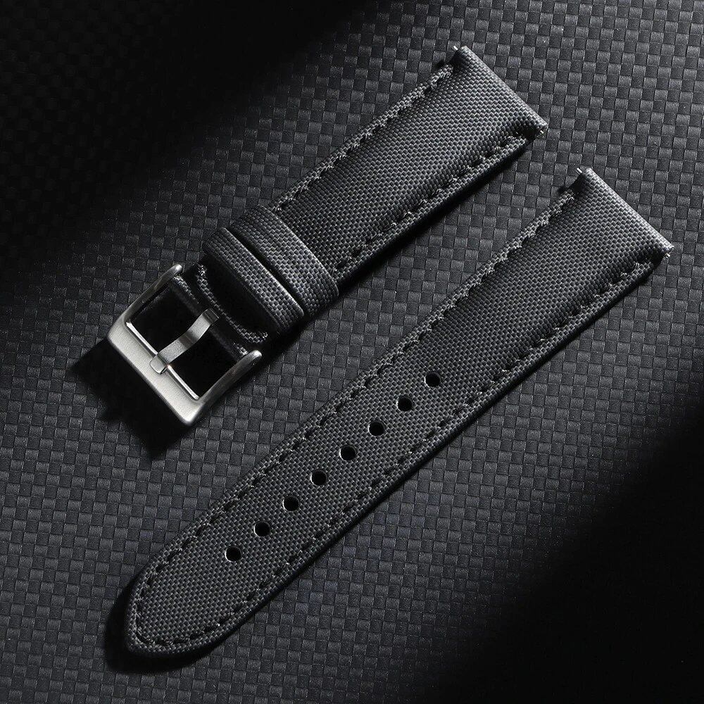 18mm, 20mm, 22mm Sailcloth Watch Strap for Blancpain and Seiko Divers, Men's and Women's, Nylon Quick Release, Waterproof Watch Band, Band Color: mm, Parallel Import