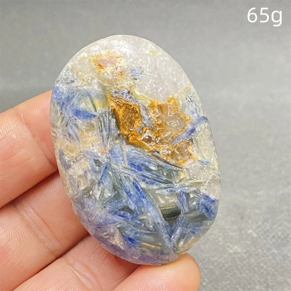 High-Quality Natural Kyanite Crystal for Palm Play, Hand Polishing, Meditation Massage, Magic Stone, Home Decoration, Colorful, Parallel Import