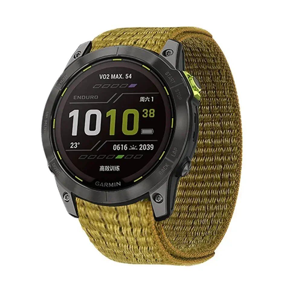 Garmin Fenix 7X/6X Pro/7/7S/6/6S/5X/5/5S Plus/Venu 2 Plus用 20 22 26mm ナイロン ウォッチバンド フックアンドループ 速乾ストラップ バンドカラー:mm 並行輸入品