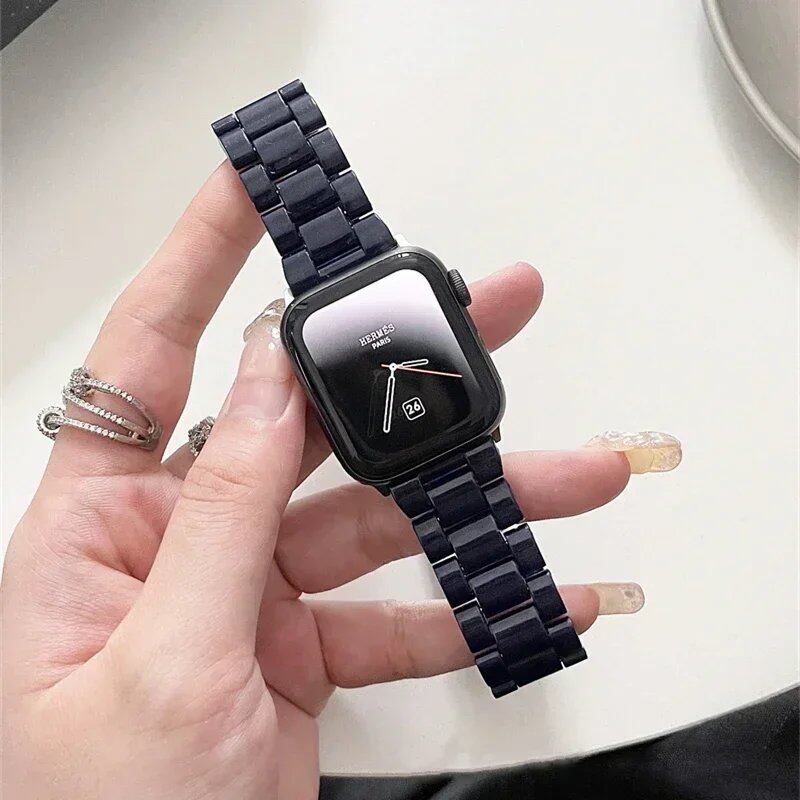 アップルウォッチ 41 45 44 40 49mm用 ニューレインボーカラー レジンストラップ - マカロン風 ガールズ ウォッチバンド iWatch 9 8 7 6 5 4 3対応 バンドアクセサリー バンドカラー:mm 並行輸入品