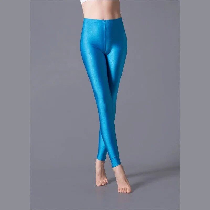 High-elastic skinny leggings, pencil pants, slimming, plus-size trousers, shiny yoga pants for women, sexy, skin-friendly, tight leggings, size: parallel import