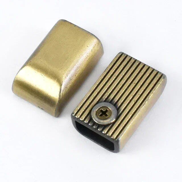 10/20/50pcs 9mm Metal Zipper Stoppers, Zipper Stops, Tail Clips, End Plugs with Heads, Screw-On, for DIY Bags, Leather Crafts, and Hardware Accessories. Size: Parallel Import.