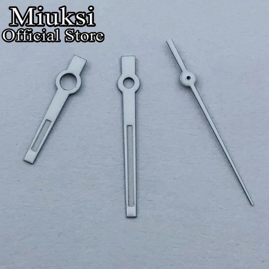 Miukushi Silver, Rose Gold, Blue, Black, Red Watch Hands with Green Luminous Hands, Compatible with NH35, NH36, ETA2824, 2836, PT5000, and Miyota 8215 Movements, Parallel Import