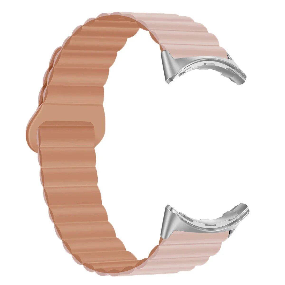 Replacement Magnetic Loop Strap for Google Pixel Watch 1/2, Silicone Sport Band, Band Color: Black, Band Width: Parallel Import