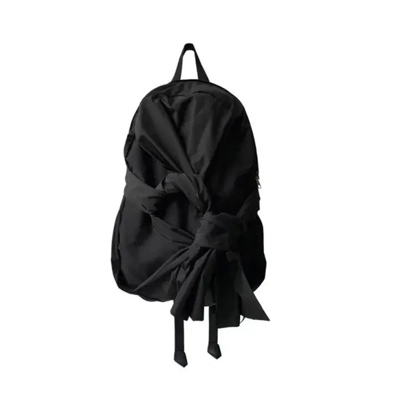新作 女性用バックパック おしゃれなニッチデザイン リボン付き ハート型 女子大学生向け カジュアルシンプル かわいいスクールバッグ 色 並行輸入品