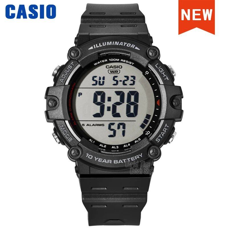 Casio Men's Topset Analog-Digital Sports Quartz Watch, 100m Water Resistant, 10-Year Battery, Military Watch, AE-1500WH-8B, Color: AE1500WH, Parallel Import