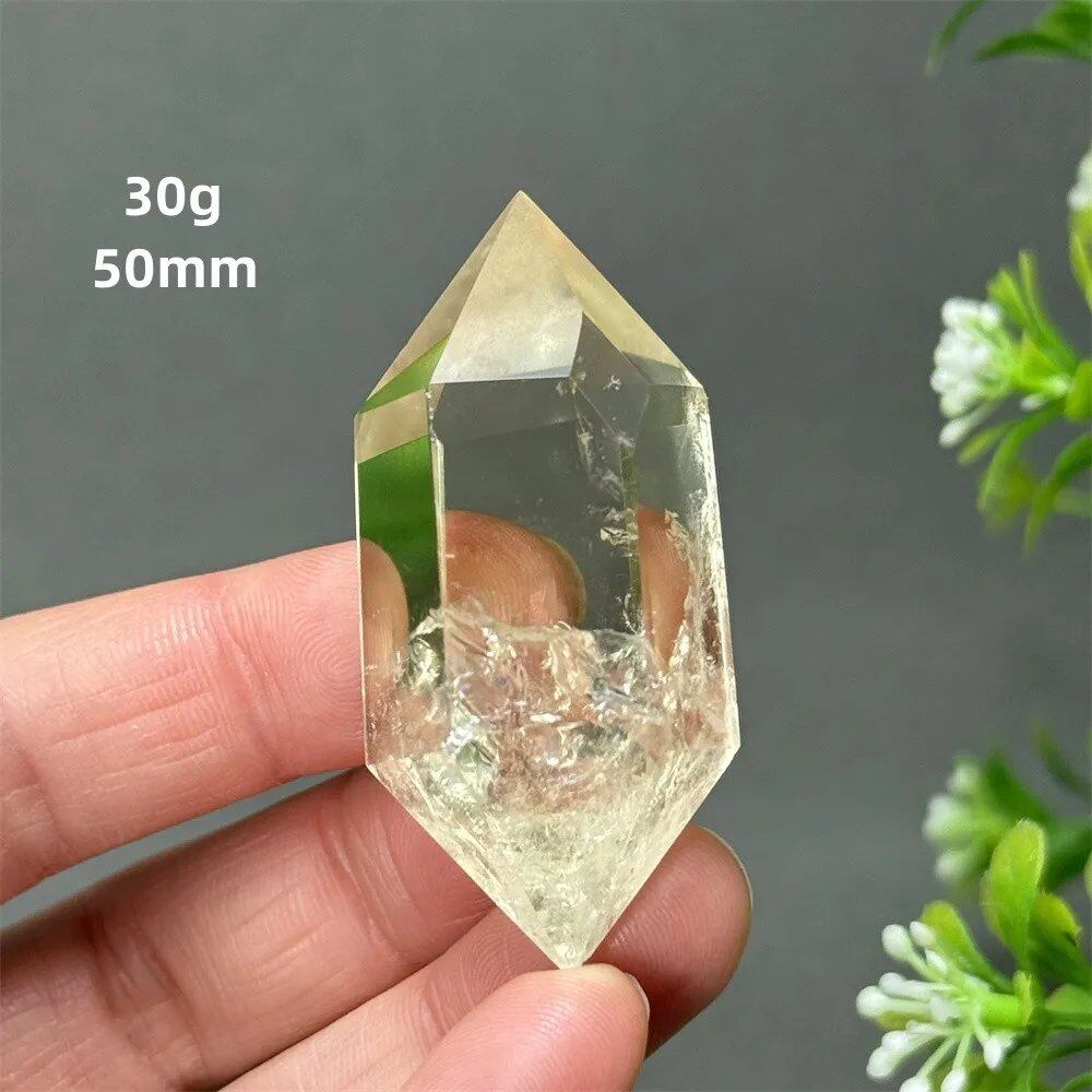 1個 天然シトリンオーラ六角両先端クリスタルワンド スピリチュアル瞑想ヒーリングストーン ホームデコレーション ガーデンフェスティバルアクセサリー カラー: 並行輸入品