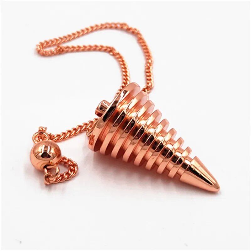 Brass Cone Pendulum Pendulum for Bilocation Divination, Reiki Charm, Metal Divination Healing Pyramid, Spiritual Reiki Charm (Imported)