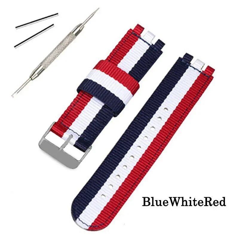 17mm, 19mm, 20mm Nylon Fabric Watch Band for Swatch, Bracelet, Wristband, Replacement Strap for Men and Women, Sports Watch Accessories, Size: mm, Parallel Import
