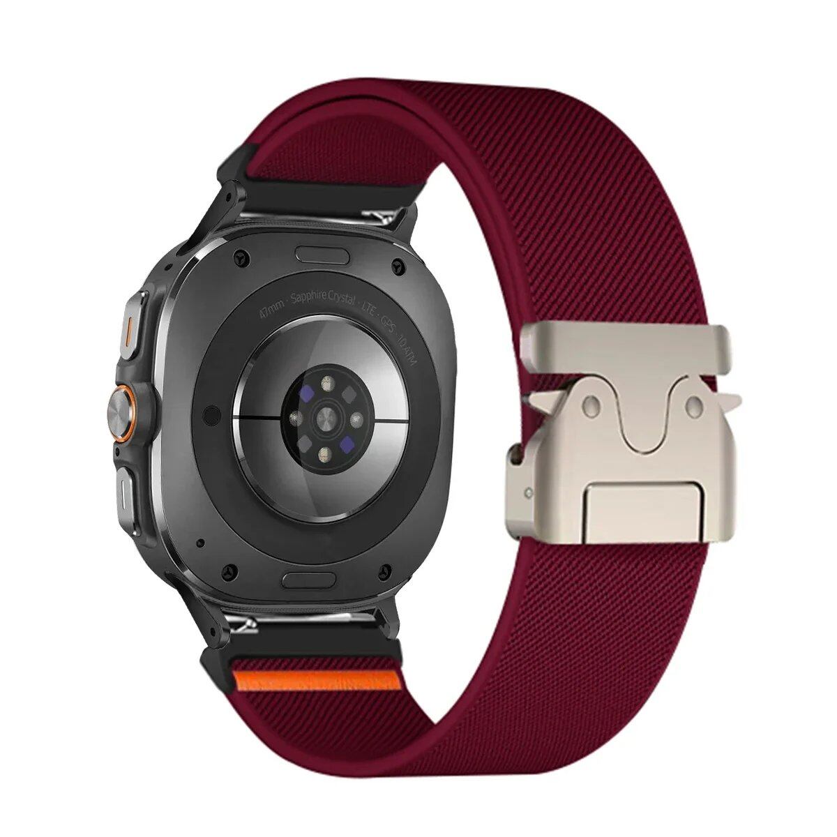 47mm Sport Nylon Bracelet Braided Loop Strap for Samsung Galaxy Watch 7 Ultra. Band Color: Compatible with Galaxy Watch 7 Ultra. Parallel Import.
