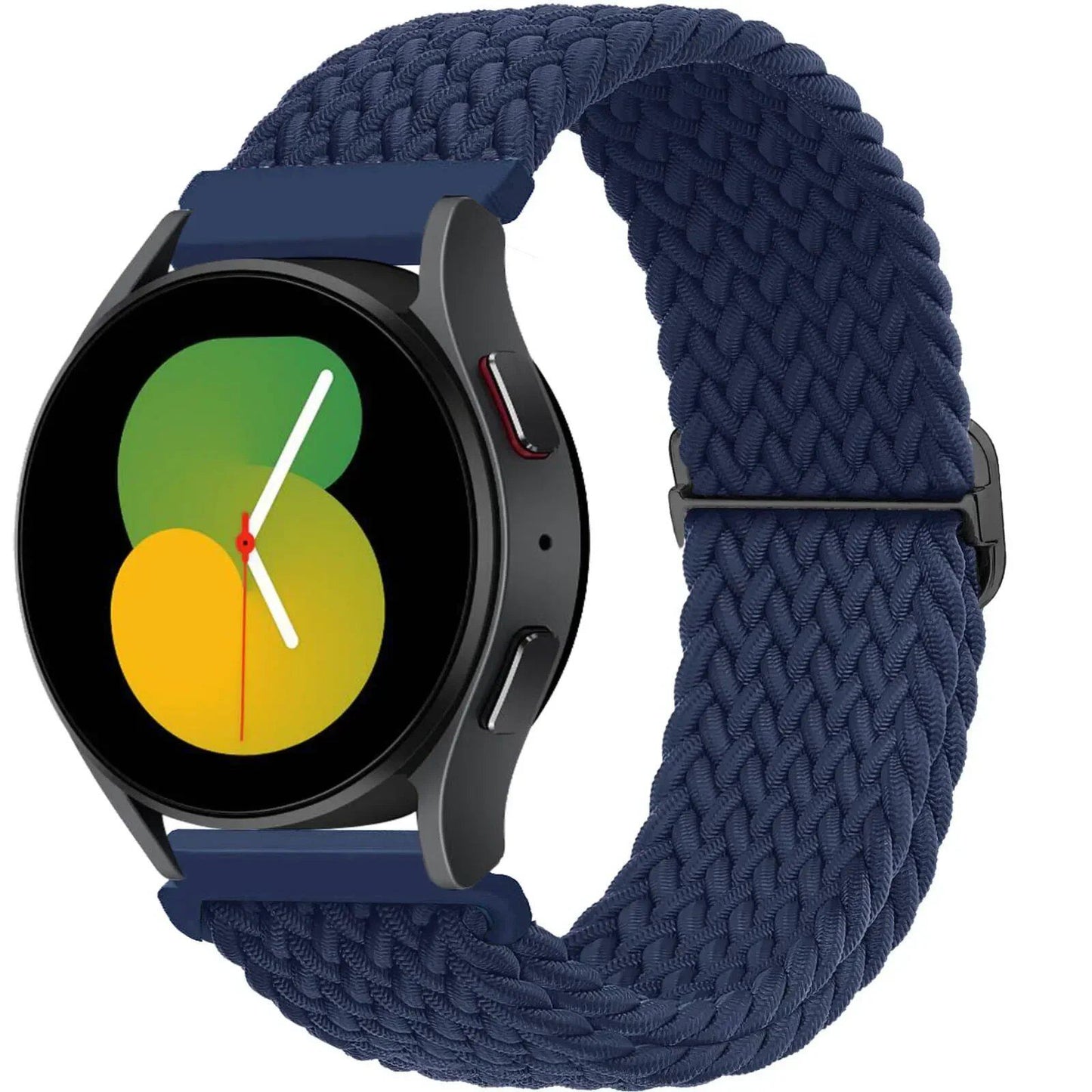 Compatible with Samsung Galaxy Watch 7, 6, 5, and 4 (40mm, 44mm, 6 Classic, 43/47mm), 20mm and 22mm nylon straps. Compatible with Huawei Watch 3 and 4 Pro, Solo Loop woven bands. Band Color: mm; Ships from: Parallel Import.
