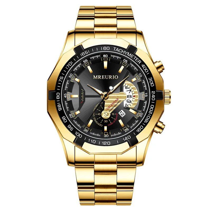UTHAI Men's Watch, Lightweight and Stylish, Trendy, with Night Light, Calendar, Business Style, Quartz Movement, Parallel Import