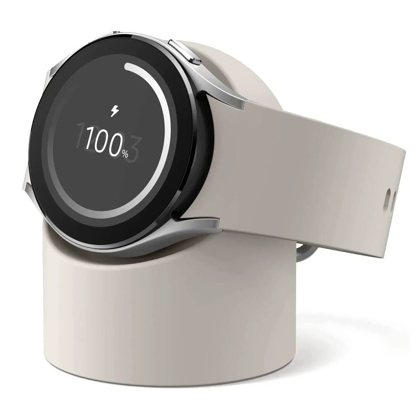 Silicone Charging Stand and Storage Stand for Samsung Galaxy Watch 7/6/5/4 (40mm, 44mm, 5 Pro, 45mm, Watch 4 Classic, 47mm, 46mm, 43mm, 42mm) Band Color: Parallel Import