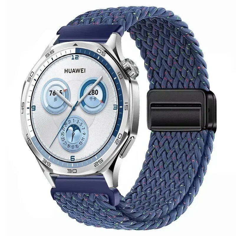 22mm Nylon Loop Strap for Huawei Watch GT5 Pro / GT4 / GT3 / GT2e (46mm) - Compatible with Huawei Watch 4 / 3 Pro Wristband Accessory, Band Color: ; Band Width: 22mm, Parallel Import