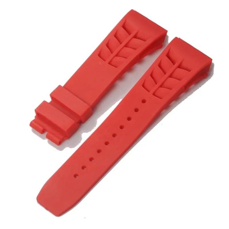 25mm Soft Silicone Band for Richard Mille RM53/055/011/050, Men's Waterproof and Sweatproof Rubber Wristband, Watch Accessories, Band Color: ; Band Width: 25mm, Parallel Import